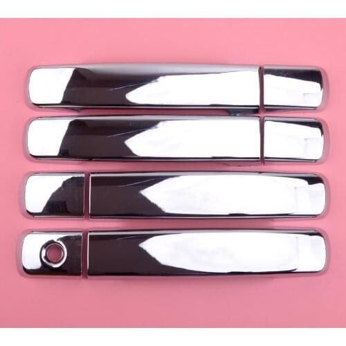 8Pcs ABS Silver Exterior Side Door Handle Cover Trim Fit For Nissan Frontier 2005 2006 2007 2008 2009 2010-2019 North America