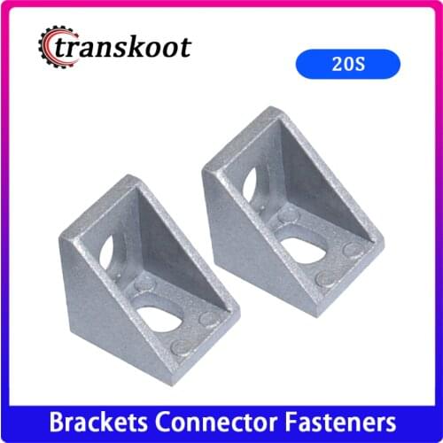 10pcs T Slot 2020 Series Aluminum Extrusion Profile Corner Angle Bracket Connector with T Slide Nut and Screw and Wrench Tools