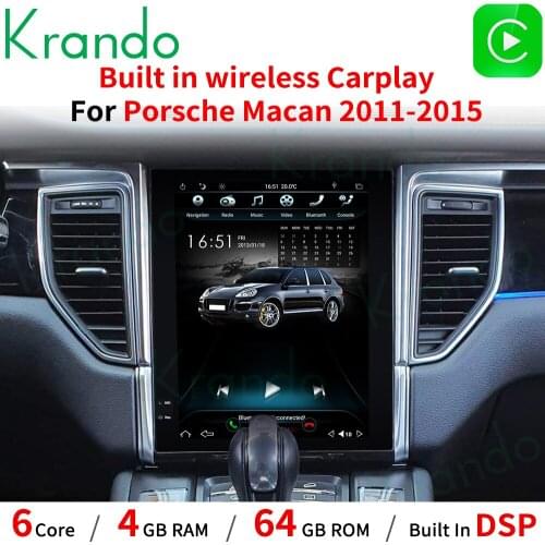 Krando Android 9.0 4G 64G 10.4'' Tesla Vertical Screen Car Radio Multimedia Audio Player For Porsche Macan 2012-2016 GPS Carplay