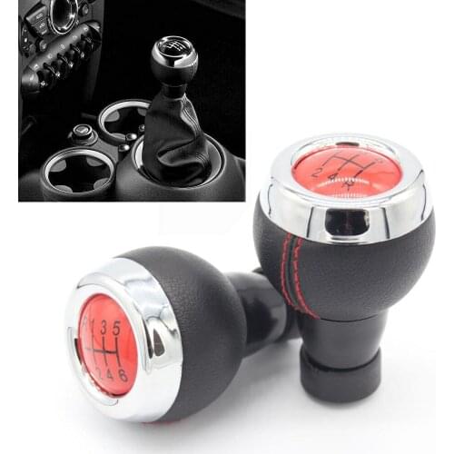 Auto Car Gear Shif Knob For MINI COOPER R55 R56 R57 R58 R59 R60 R61 FOR BMW 5 6 Speed Shifter Red / Black Auto Accessories