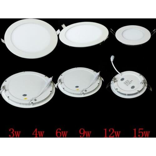 Free shipping 6W-25W Warm White/Natural White/Cold White LED ceiling recessed grid downlight / slim round panel light + drive
