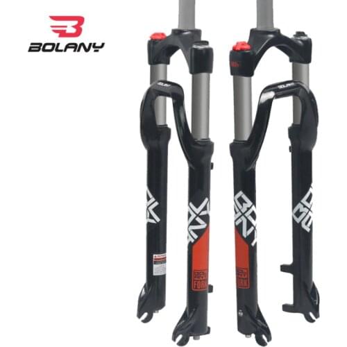 BOLANY Snow Bike Suspension 26 inch Aluminum Alloy Hydraulic Fork Bike Fork For Fat 4.0"Tire e-bike 135MM Fork Bicycle Parts