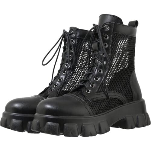 ZJVI Ankle Boots 2021 Women Cross tied Black Womens 5.5cm square Heels Shoes Ladies Sandals Fashion Summer Round Toe platform