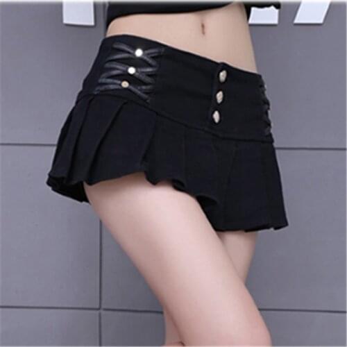 Black White Pencil Pleated Micro Mini Skirts Womens 2020 summer Fashion Bohemian Night Club Sexy Women Short Skirt Faldas Mujer