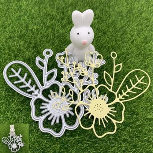 Plum blossom pear flower bud printing hand embossed DIY album scrapbook greeting card decoration metal cutting mold