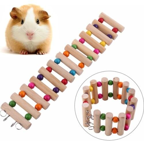 Wooden 12cm Mouse Rat Hamster Ladder Bridge Gerbil Pet Parrot Bird Rodent Canary Toys