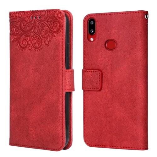 For Samsung Galaxy M01s Flower Embossing Case M017 M017F SM-M017F 6.2'' Wallet Flip Leather Case for Samsung M01s Cover