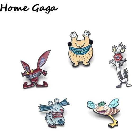 Homegaga monsters Zimbo Krumm Gromble Zinc tie Pins clothes brooches for men women hat decoration badges medal D1327