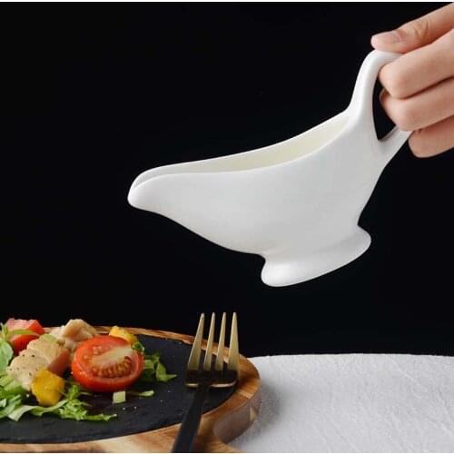 Ceramic sauce plate, special sauce bucket for western steak, sauce boat sauce cup, sauce cup, salad dressing sauce pot