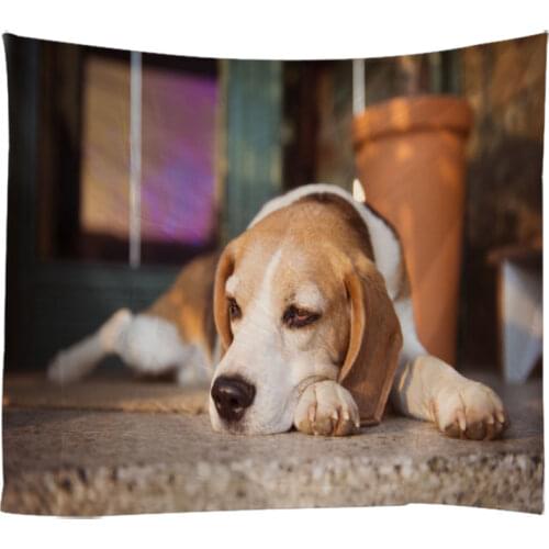 Creative 3D Painting Animal Photographs Dog Tapestry Wall Hanging Bed Spread Beach Towel Table Cloth YogaMat 250*180 Large Size