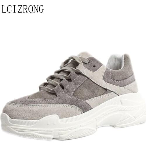 LCIZRONG New Fashion Women Sneakers Thick Sole Ladies Platform Shoes Chunky Female Dad Sneakers Femme Zapatos Mujer
