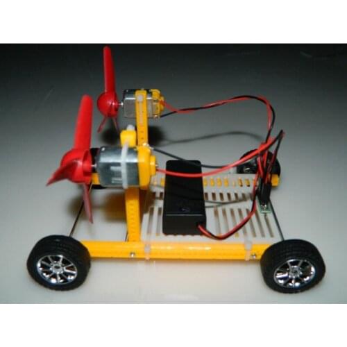 Cool ! Technology to make wind car DIY toys Educational assembling electric toy cars manual model