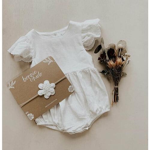 Toddler Baby Girl Lace Hollow Romper Bodysuit Jumpsuit Casual Outfits Clothes Princess Party Romper Summer Sleeveless Set