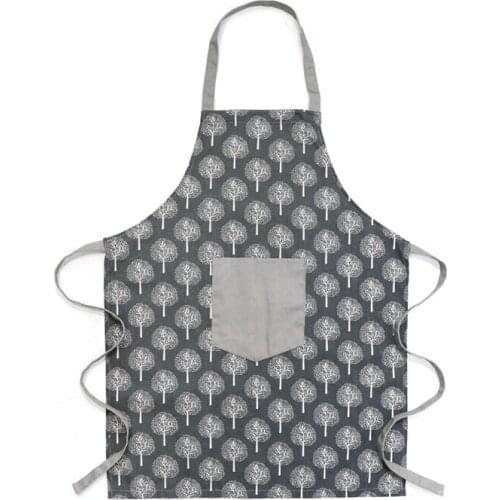 Kitchen Cooking Apron Couple Printed Home Sleeveless Cotton Aprons for Men Women Baking Accessories 60*80cm