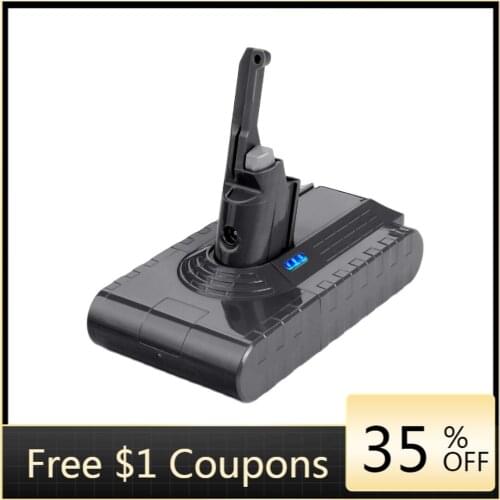 Ockered 4000mAh 21.6V Power Tool Batteries Li-ion Replacement Rechargeable Battery Absolute Vacuum Cleaner Battery for Dyson V8