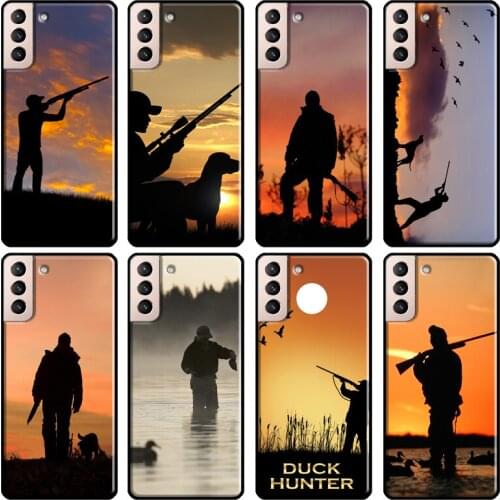 Bird Duck Hunting Sunset Soft Case For Samsung Galaxy S21 Ultra Note 20 Note 10 S8 S9 S10 Plus S20 FE Phone Cover