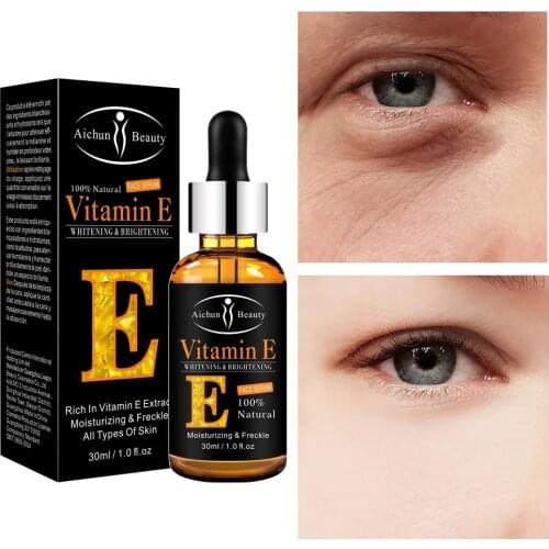 Vitamin E Eye Serum Anti-Wrinkle Anti-Age Whiten Lightening Dark circles Eye Care Essence Against Puffiness And Bags 30ml