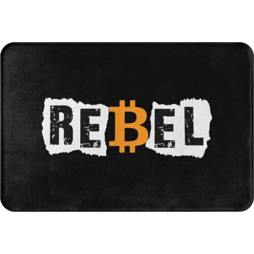 Bitcoin Crypto Miners Meme Anti-Slip Doormat Kitchen Mat Rebel Balcony Carpet Entrance Door Rug Indoor Decorative