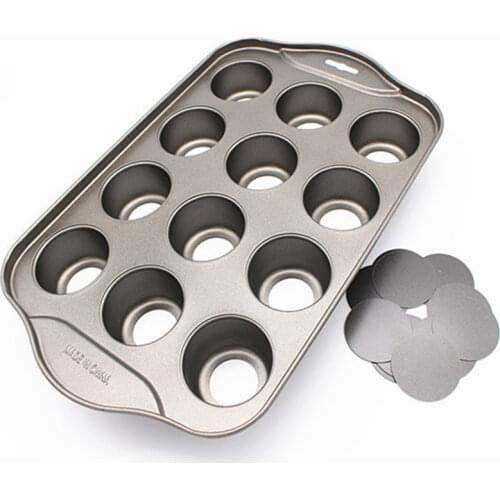 Removable 12 Mini Cake Tray Cheesecake Cup Non Stick Muffin Cupcake Baking Pan Case Party Tray Cake Mold Kitchen Baking Tool