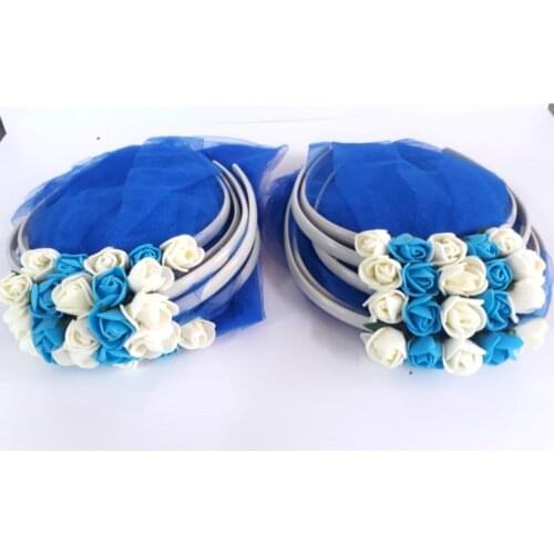 Blue Gauze Bridesmaid henna Crown 10 Pcs хна для мехенди henna bride veil welon