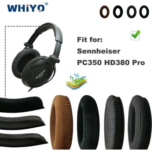 Replacement Ear Pads for Sennheiser PC350 HD380 PC 350 HD 380 Pro Headset Parts Leather Earmuff Earphone Sleeve Cover