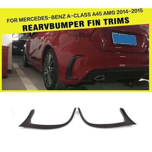 Car-Styling Carbon Fiber / FRP Auto Rear Bumper Vents Exterior Trims for Benz A-class W176 A45 AMG Bumper Only 2014 2015