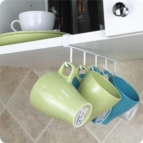 Storage Rack Cupboard Hanging Hooks Multifunctional Iron Kitchen Cup Cooker Storage Holder Dish Hanger Shelf Bathroom Organizer