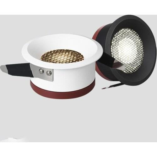 New Honeycomb Nest Anti Glare Lens COB Recessed Downlight 5W 7W 12W 15W Round LED Ceiling Spot Light Pic Background MJ1007