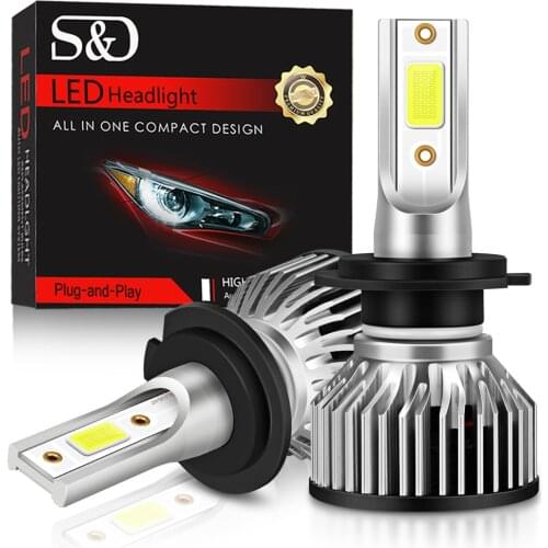 2pcs 50W H1 H4 H7 LED Bulb H8 H9 H11 9005 HB3 9006 HB4 Car Headlight Mini 9004 HB1 9007 HB5 H13 Led Lights Turbo 15000LM 12V