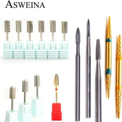 AAAA Quality Tungsten Carbide Nail Drill Bit Electric Manicure Nail Drills Milling Cutter For Nail Cuticle Burr Art Tools