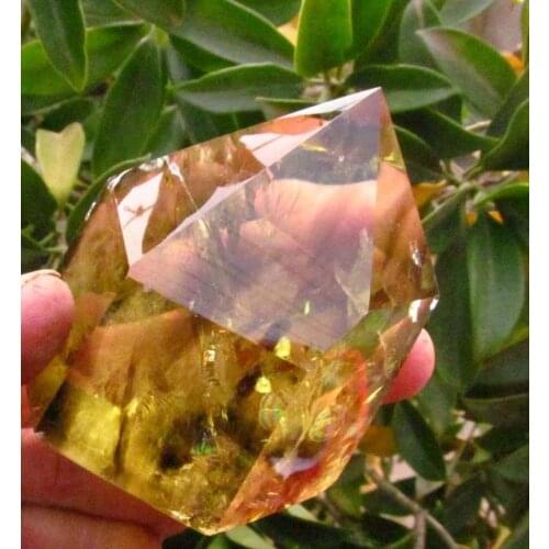 Xd j00842 long AAA NATURAL CITRINE SMOKY QUARTZ CRYSTAL POINT Healing
