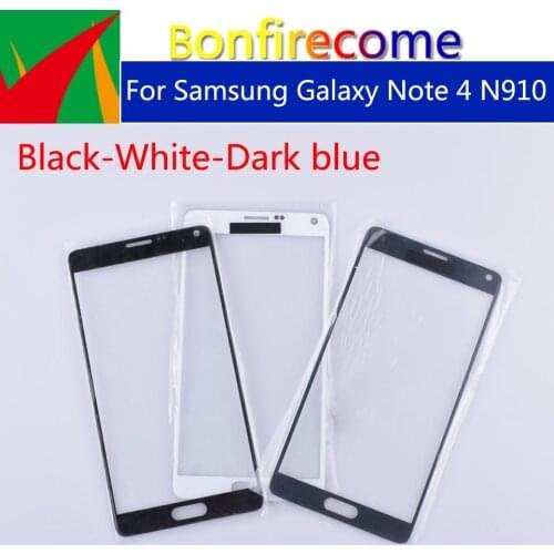 10pcs\lot For Samsung Galaxy Note 4 Note4 N910 N910A N910F N910H N9108V N910T N910W8 LCD Front Outer Glass Touch Screen Lens