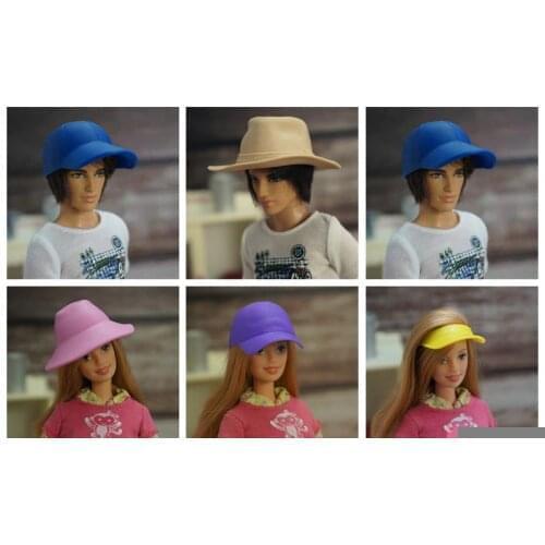 11.5" Doll Hat For Barbie Dolls Accessories Sunhat Ken Doll Baseball Cap Headwear Hairwear 1/6 BJD Dollhouse Decoration DIY Toys
