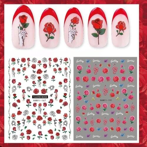 CA-422-395-246-248 FLOWER 3d nail art stickers decal template diy nail tool decorations