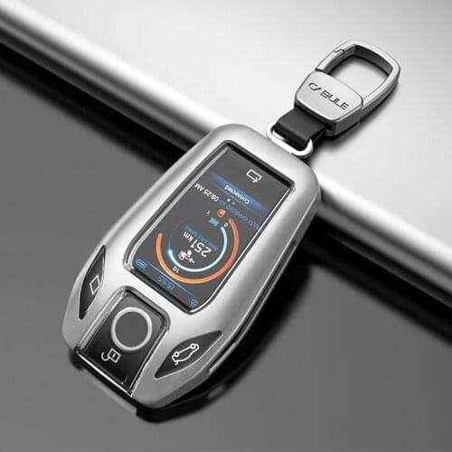 Alloy LED Display Car Key Case Cover Holder For BMW 5 7 Series G11 G12 G30 G31 G32 i8 I12 I15 G01 X3 G02 X4 G05 X5 G07 X7