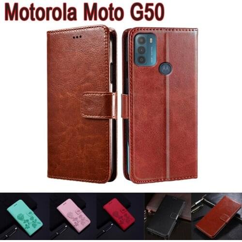 Flip Cover For Motorola Moto G50 Case Phone Protective Shell Book Etui For Motorola G50 Wallet Leather Case Funda Bag 6.50 Inch