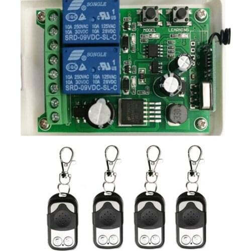 DC12V 24V 36V 48V 2CH 2CH Radio Controller RF Wireless Relay Remote Control Switch 315 MHZ 433 MHZ Transmitter+ Receiver
