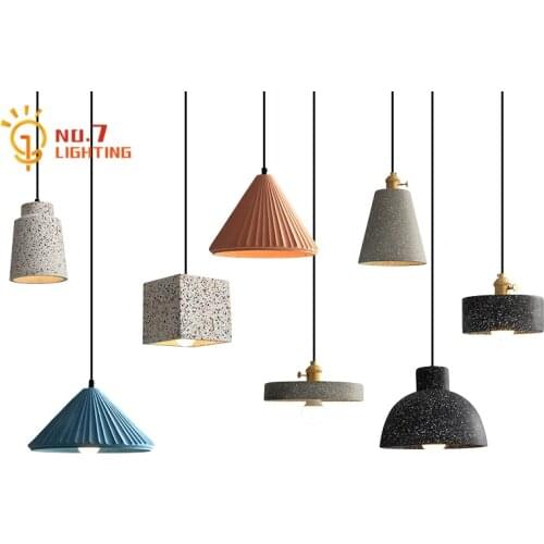 Designer Minimalist Macaroon Terrazzo Cement Pendant Lamp Art Decor Loft Study Restaurant Living/Dining Room Kitchen Bedroom Bar