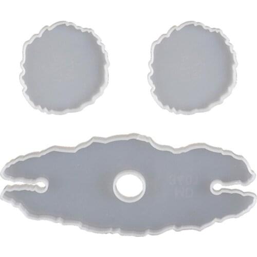 DIY Glass Coaster Molds Resin Epoxy Tray Mold Silicone Wine Beer Holder Serving Tray Molds With 4 Holes DIY Craft Making Moulds