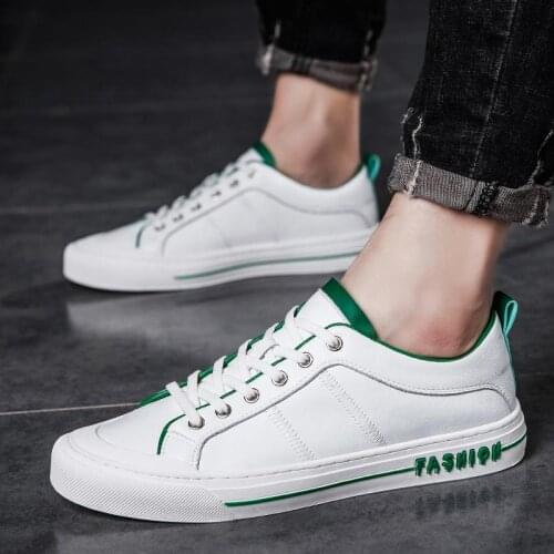 Summer Sport Shoes Male PU Leather Sneakers Mens Running Sneakers Man Sports Shoes Men White Flats Runners Sneakrs Tenisky E-864