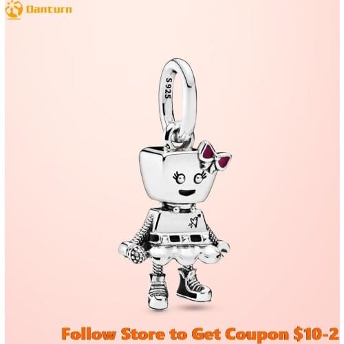 New 925 Sterling Silver Beads Bella Bot Punk Band Dangle Charms fit Original Pandora Bracelets Women DIY Jewelry