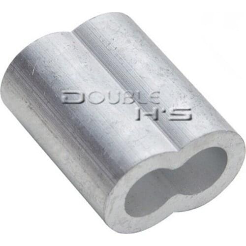 5pcs/lot 6mm Aluminum Cable Crimps Sleeves Rope Clip Fittings Loop Sleeve