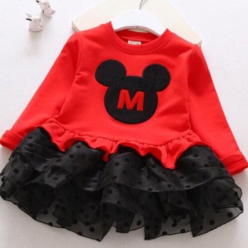 Girls Clothing Design Baby Girls Dress Party Princess Dress for Children Girls Minnie Cartoon Tutu Birthday Dress 2-6Years