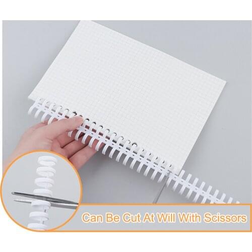 20Pcs Loose-leaf Plastic Binding Ring Spring Spiral for 30 Holes A4 A5 A6 Paper Scrapbook Notebook Stationery School Supplies
