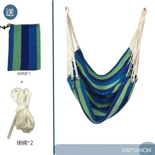 Portable Hammock Chair Canvas Bed Hammocks Garden Swing Hanging Chair Leisure Lazy Rope Chair Swing Indoor Bedroom Seat