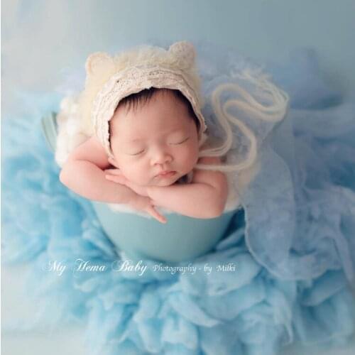 Newborn photography props hat euro-american lace bear knitted hat baby hat princess party studio photography