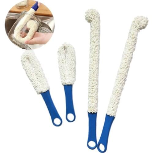 Bendable Soft Foam Cup Cleanning Brush Wine Bottle Brush Stemware Dust Cleaning Brush Flexible Wine Bar Set