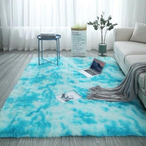 Encryption thick carpet Bedroom plush bedside carpet living room coffee table mat gradient thick floor rug soft blanket