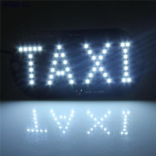4 Color 12V 45 LED Car Taxi LED Neon Board Light Windscreen Cab Indicator Lamp Sign Bulb Windshield Taxi Roof LED Top Light Lamp
