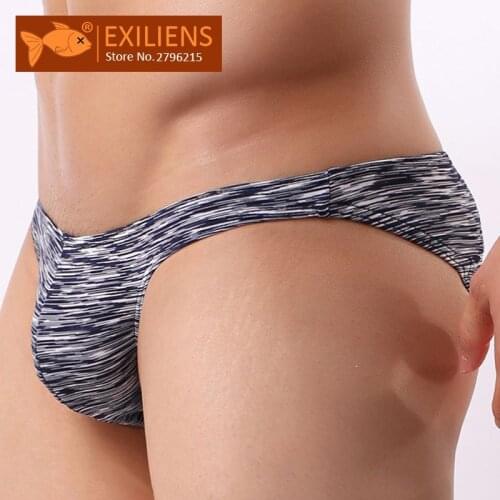 EXILIENS Brand Underwear Men Brief Shorts Mens Briefs Ropa Interior Hombre Sexy Low Waist Colorful Bump Tight Breathable 082901